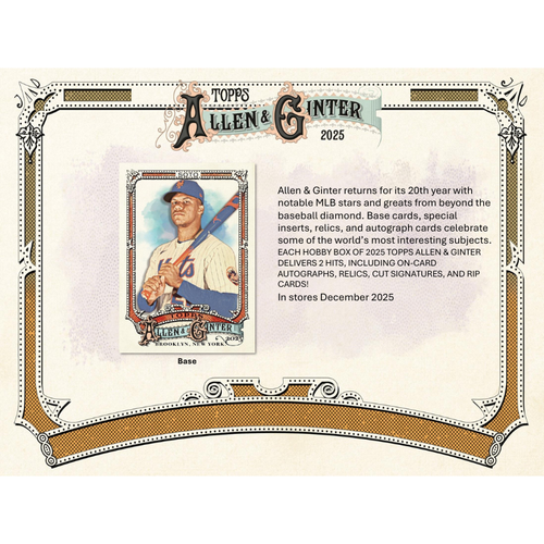 2025 Topps Allen & Ginter Baseball Hobby 12 Box Case