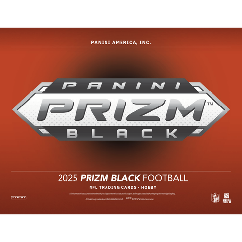 2025 Panini Prizm Black Football Hobby 12 Box Case